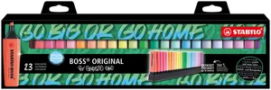 Zakreślacz STABILO BOSS ORIGINAL - Snooze One Edition 23 szt. - 9 neonowych i 14 pastelowych kolorów